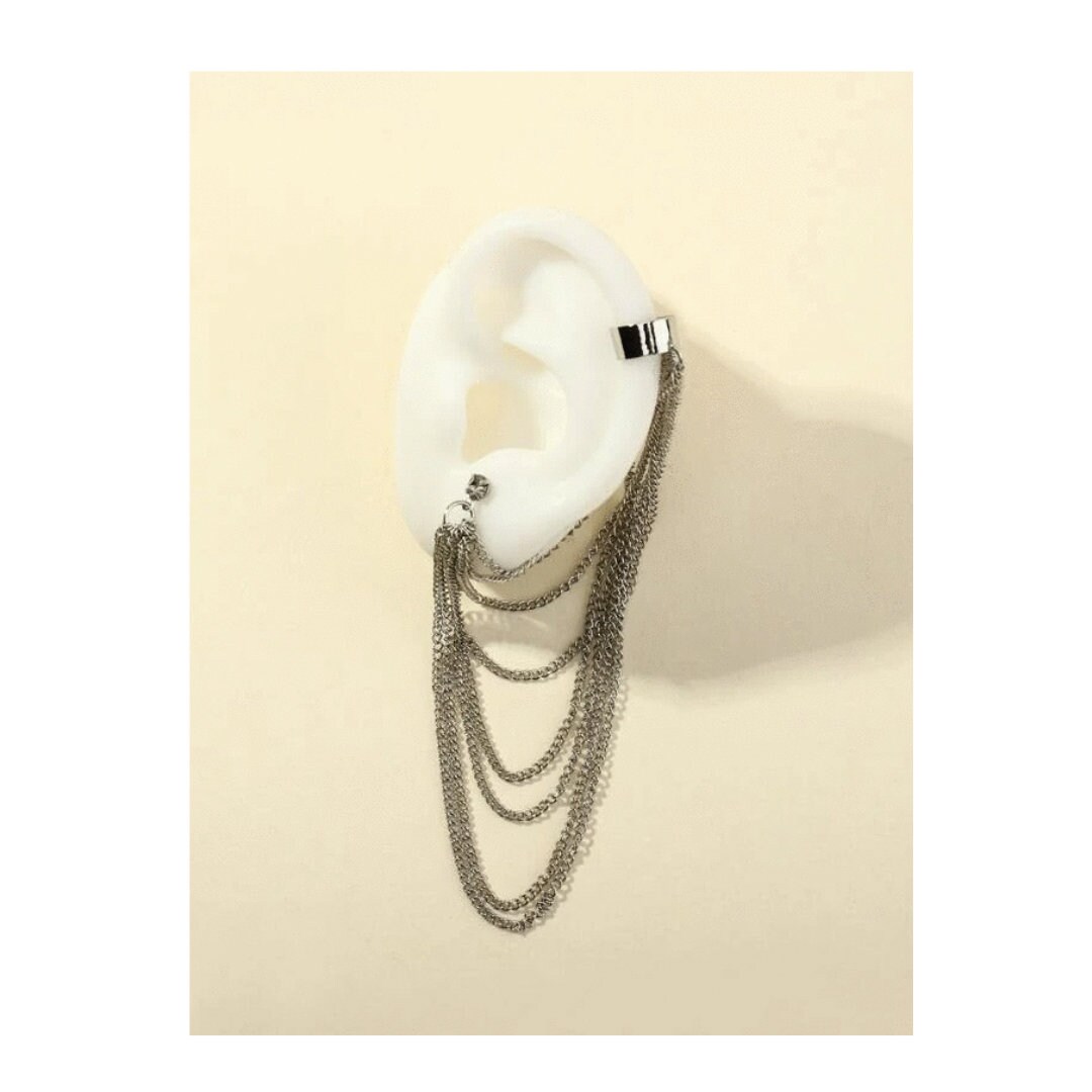 Punk Gothic Ear Cuffs Chains Piercing Non Piercing Etsy