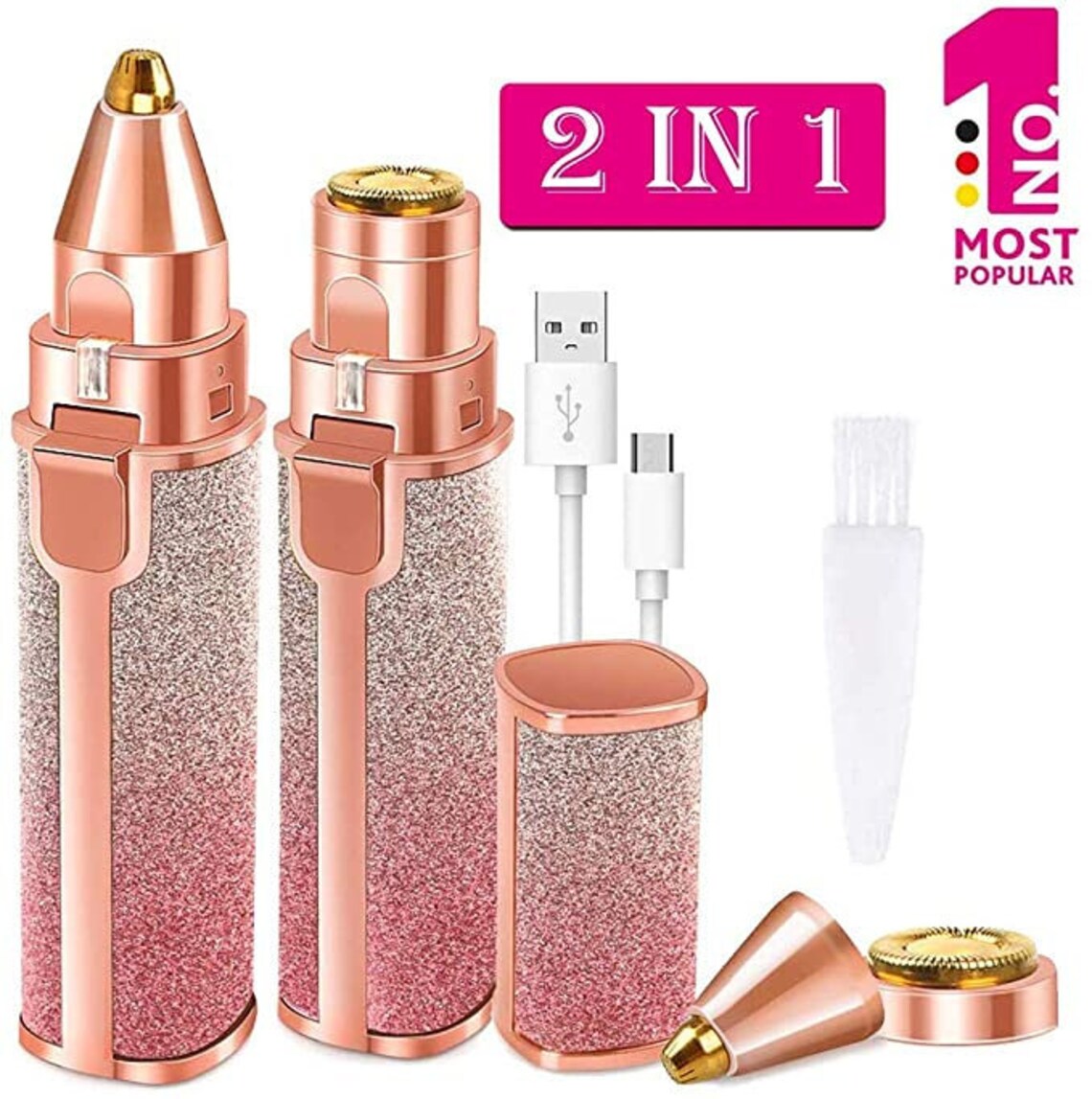 Electric Eyebrow Trimmer 2 In 1 Makeup Painless Eye Brow | Etsy