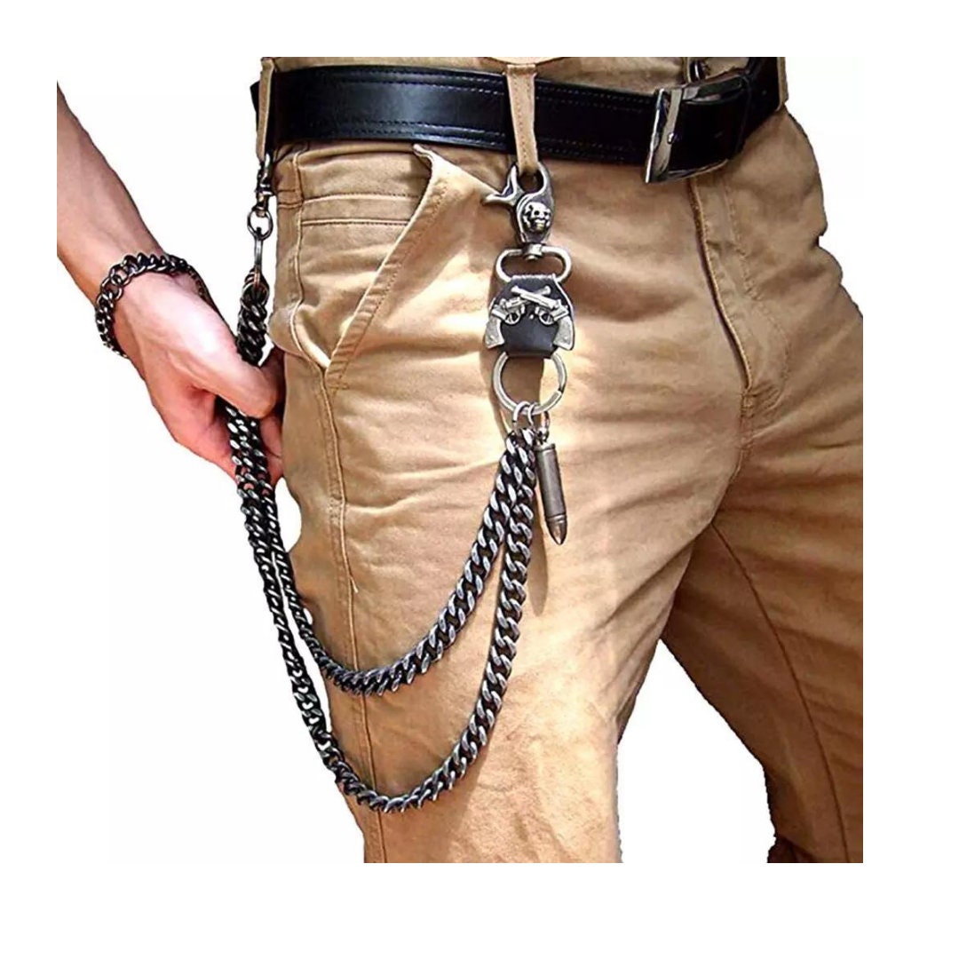 Punk Chain Belt Men Women Emo Gothic Layered O Ring Wallet - Etsy Ireland