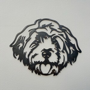 Poppy The Cockapoo  Steel  Metal Dog Head. Dog Gift  Present  Pet Portrait  Home & Garden