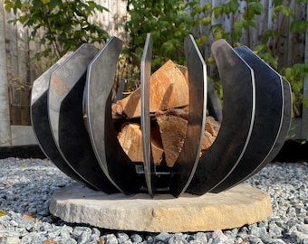 Brasero de acero Terry / Acero dulce de 4 mm / Jardín / Familia / Aire libre / Cocina / Camping