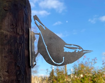 Norma The Nuthatch  Metal Bird  Garden Ornament  Rusty Art  Mothers Day