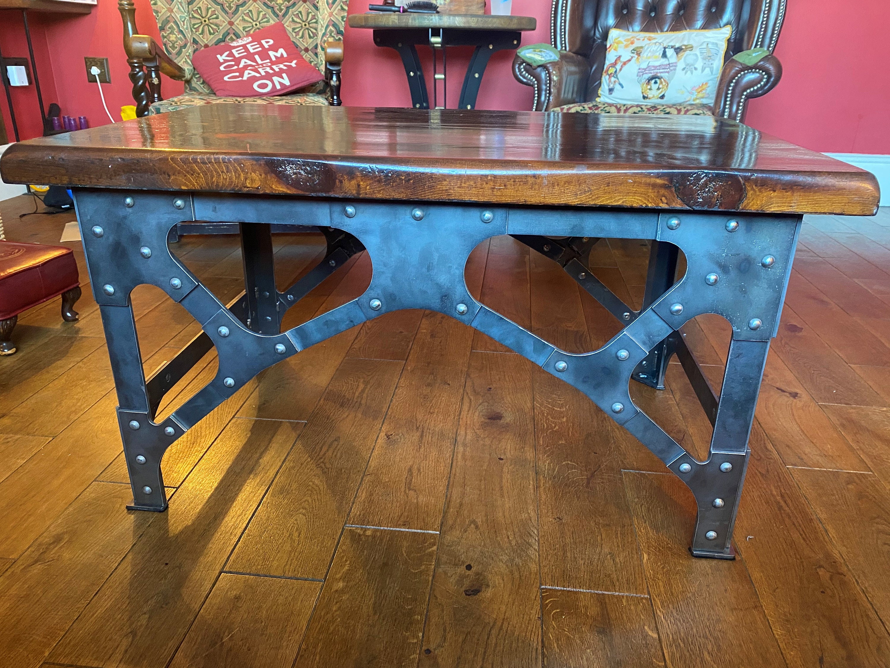 Industrial Style Coffee Table/ Furniture/ Living Room/ Steel/ Etsy UK