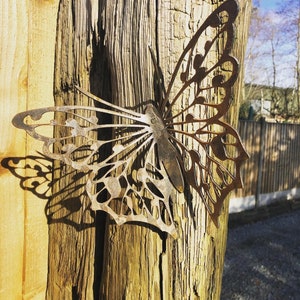Betty Butterfly - Steel Butterfly Wall Art •  Rusty Garden Ornament • Entomology