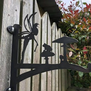Fairy & Frog Hanging Basket Bracket
