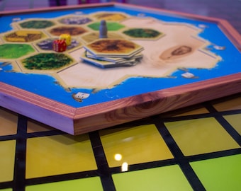 Wooden Catan Board Tray - Handcrafted Cedar/Maple/Cherry/Birch