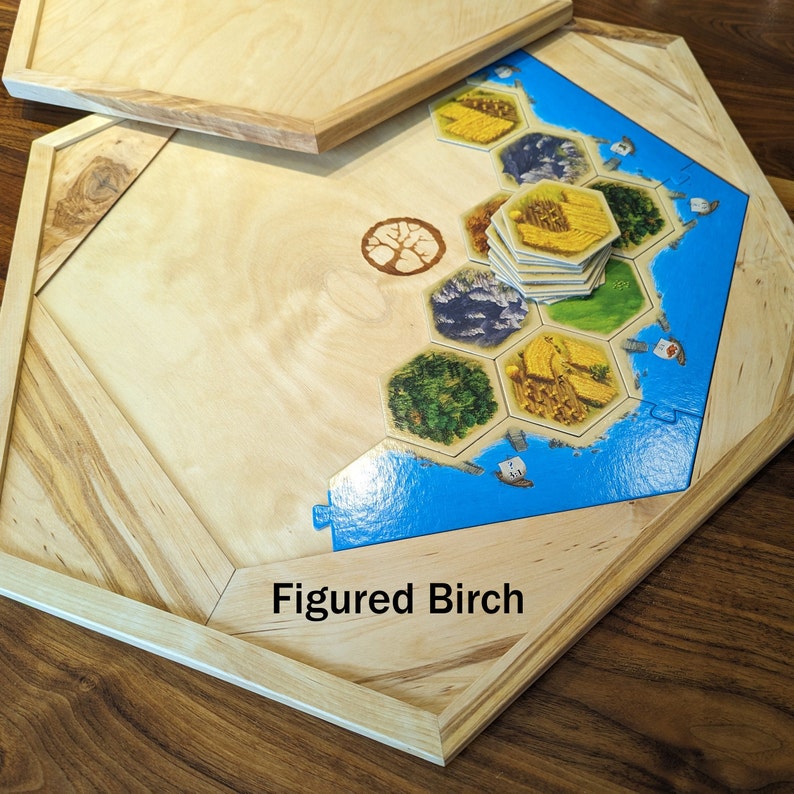 Figured Birch Wooden Catan Board