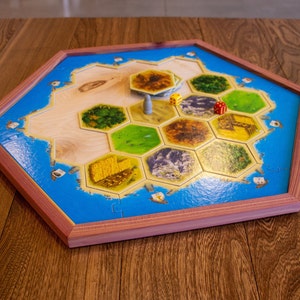 Wooden Catan Board Tray Handcrafted Cedar/Maple/Cherry/Birch image 3