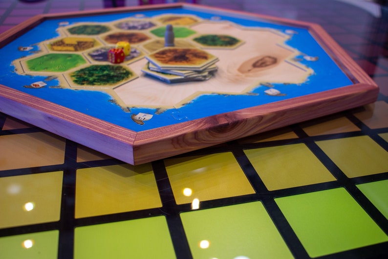 Wooden Catan Board Tray Handcrafted Cedar/Maple/Cherry/Birch image 1