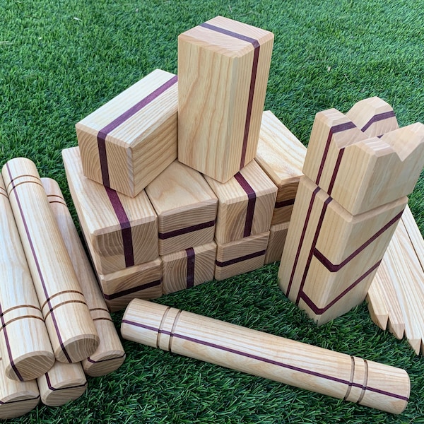 Premium Kubb/Viking Schach Set