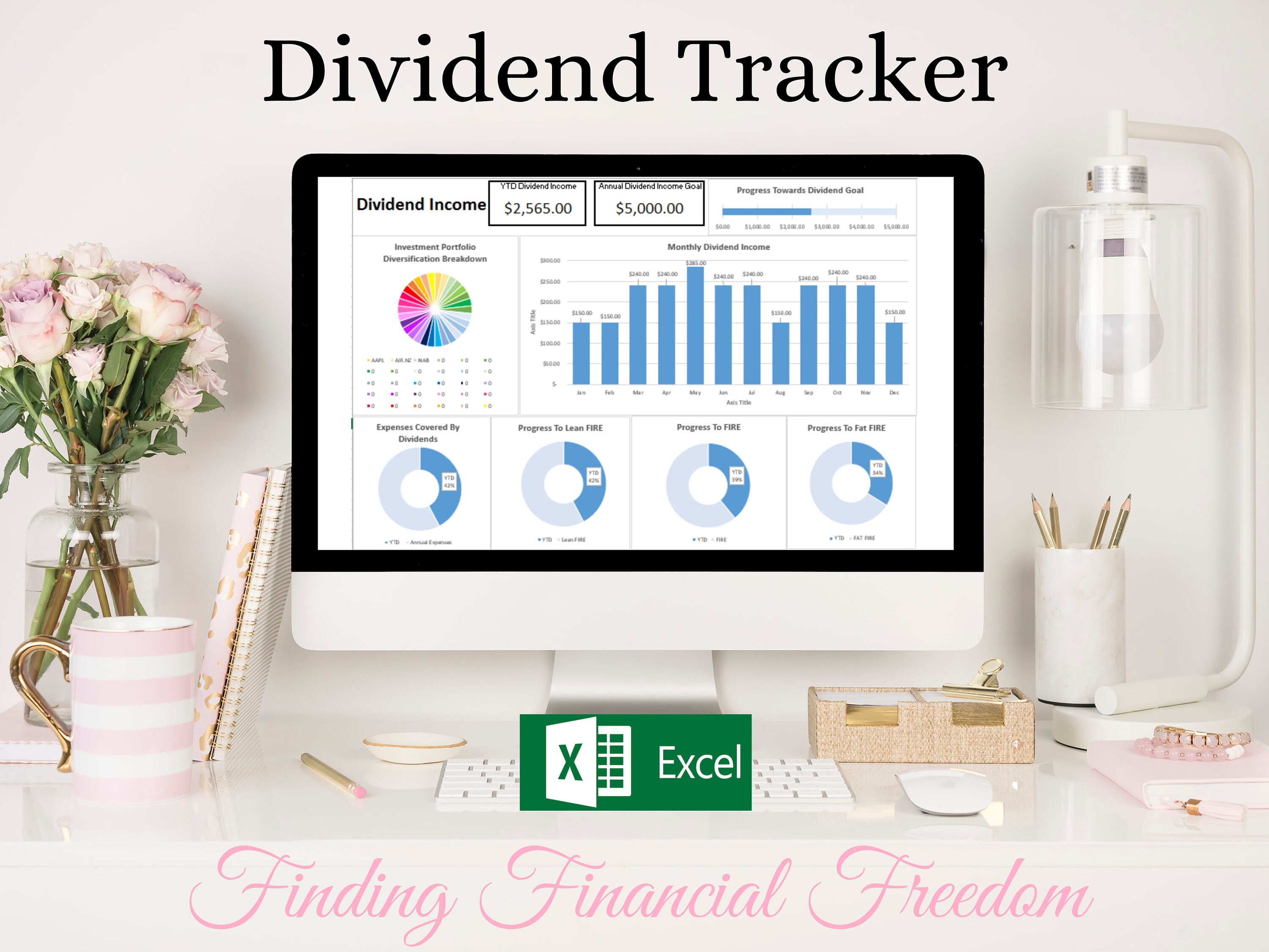 Dividend Tracker / Track Your Dividends in Microsoft Excel / Dividend