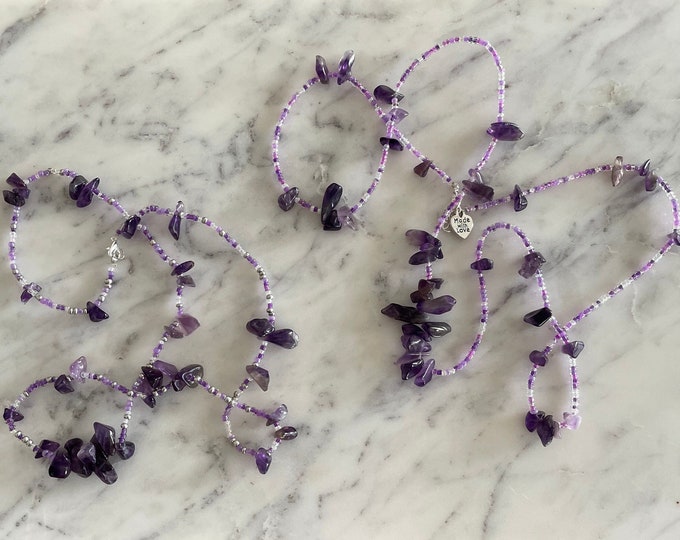 Amethyst Crystal Waist Beads