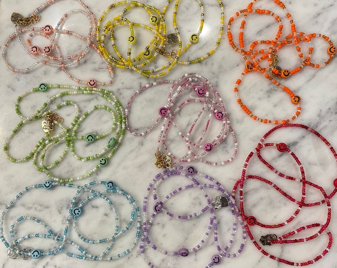 Customizable Smiley Face Waist Beads (8 Colors!)