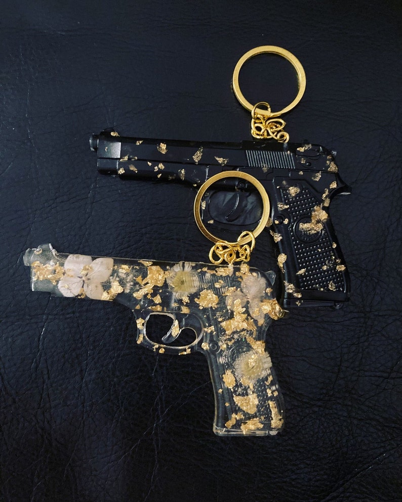 Aesthetic Gun-Shaped Keychains