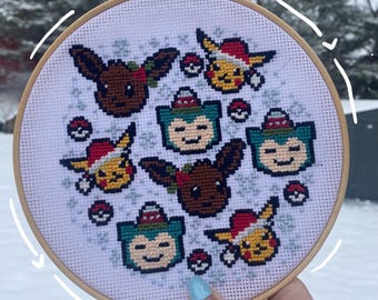 I Choose You Christmas Cross Stitch Pattern: Normal Type, Anime, Game