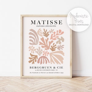 Matisse Papiers Decoupes Print, PRINTABLE WALL ART, Digital Download, Paper Cut Out Art, Henri Matisse, Wall Art Decor, French Poster