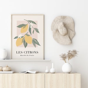 Les Citrons Print, PRINTABLE WALL ART, Fruit Illustration Digital ...