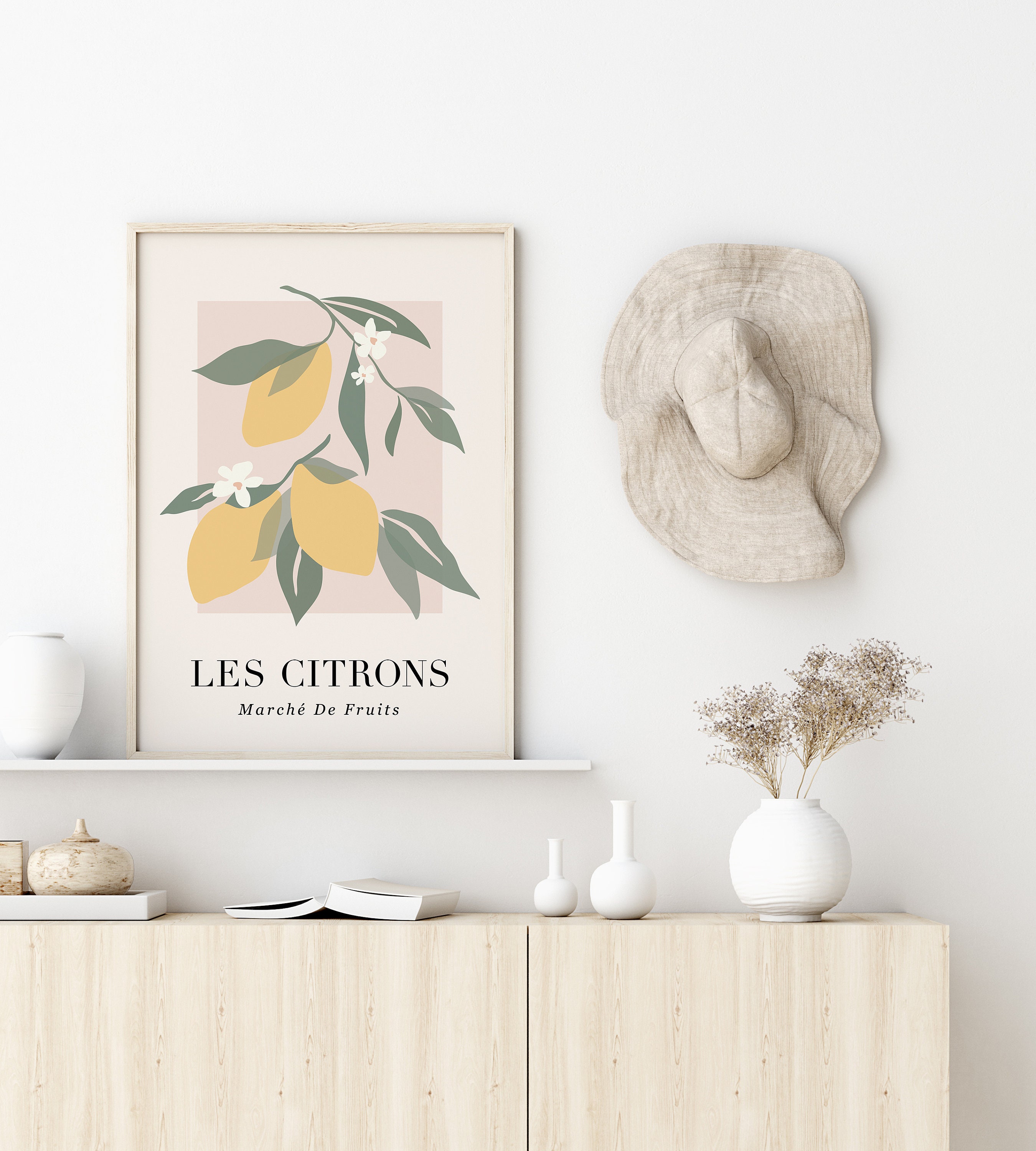 Les Citrons Print, PRINTABLE WALL ART, Fruit Illustration Digital ...