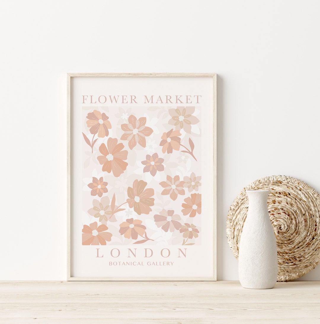Botanical Flower Market Print: London Gallery Wall Art (digital ...