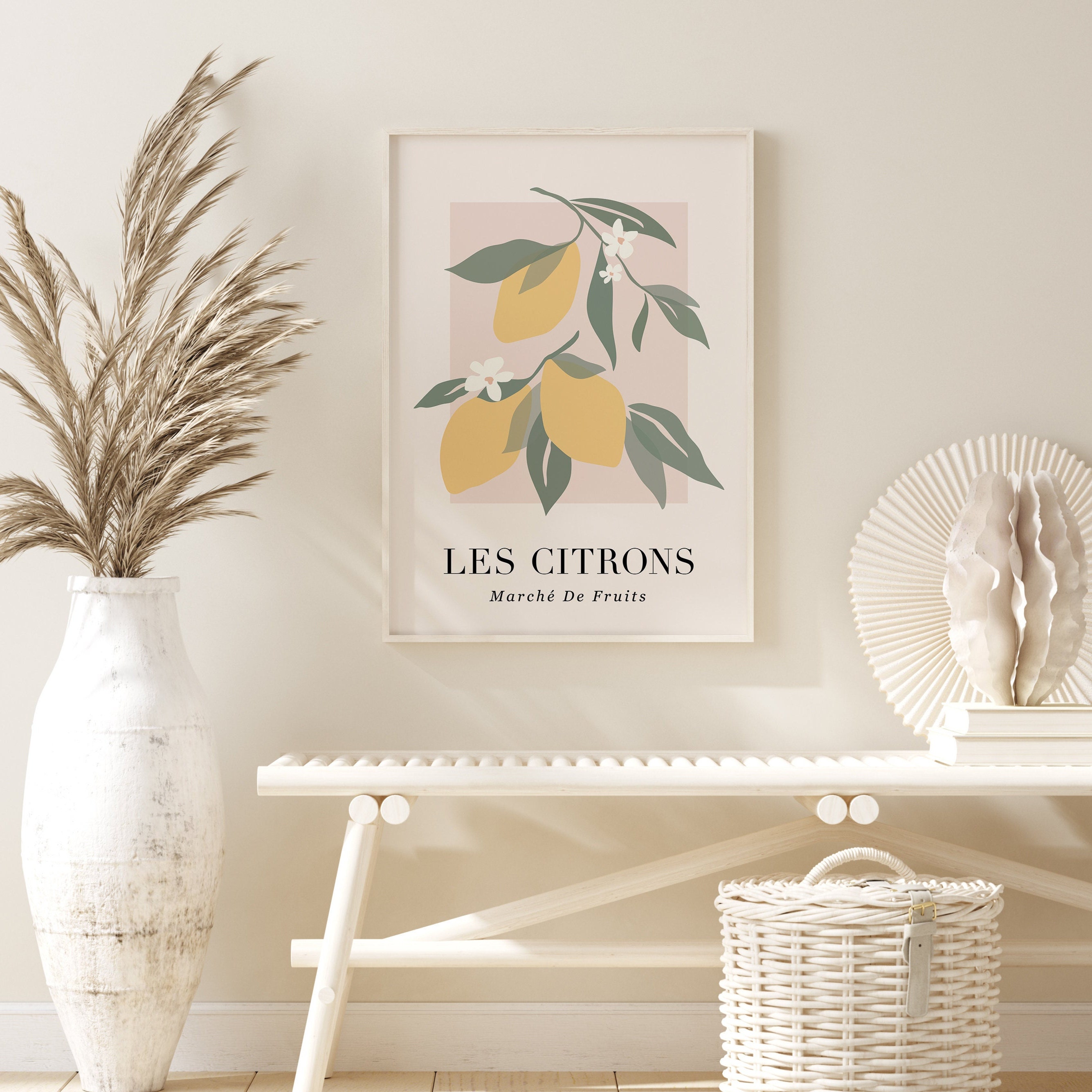 Les Citrons Print, PRINTABLE WALL ART, Fruit Illustration Digital ...