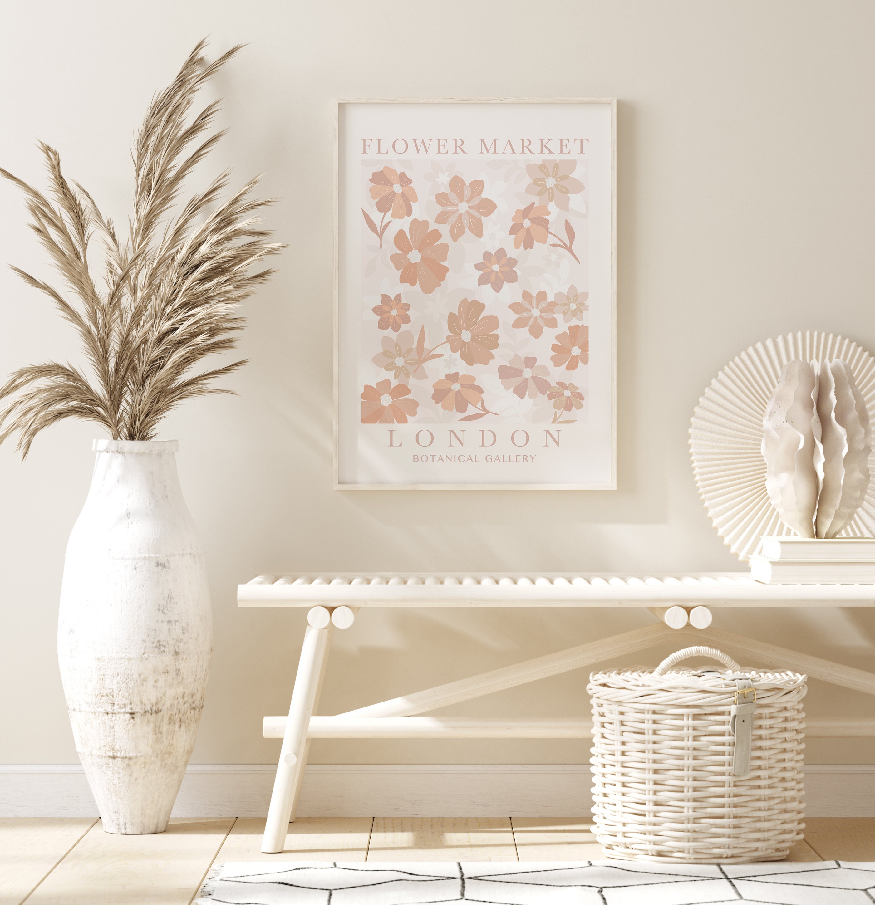 Botanical Flower Market Print PRINTABLE WALL ART Digital Etsy