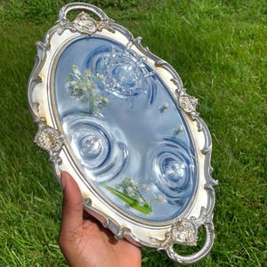 Overflowing Grace | Lily of the Valley Round Resin Mirror & Treasure Tray