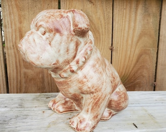 Stoneware Bulldog - Etsy