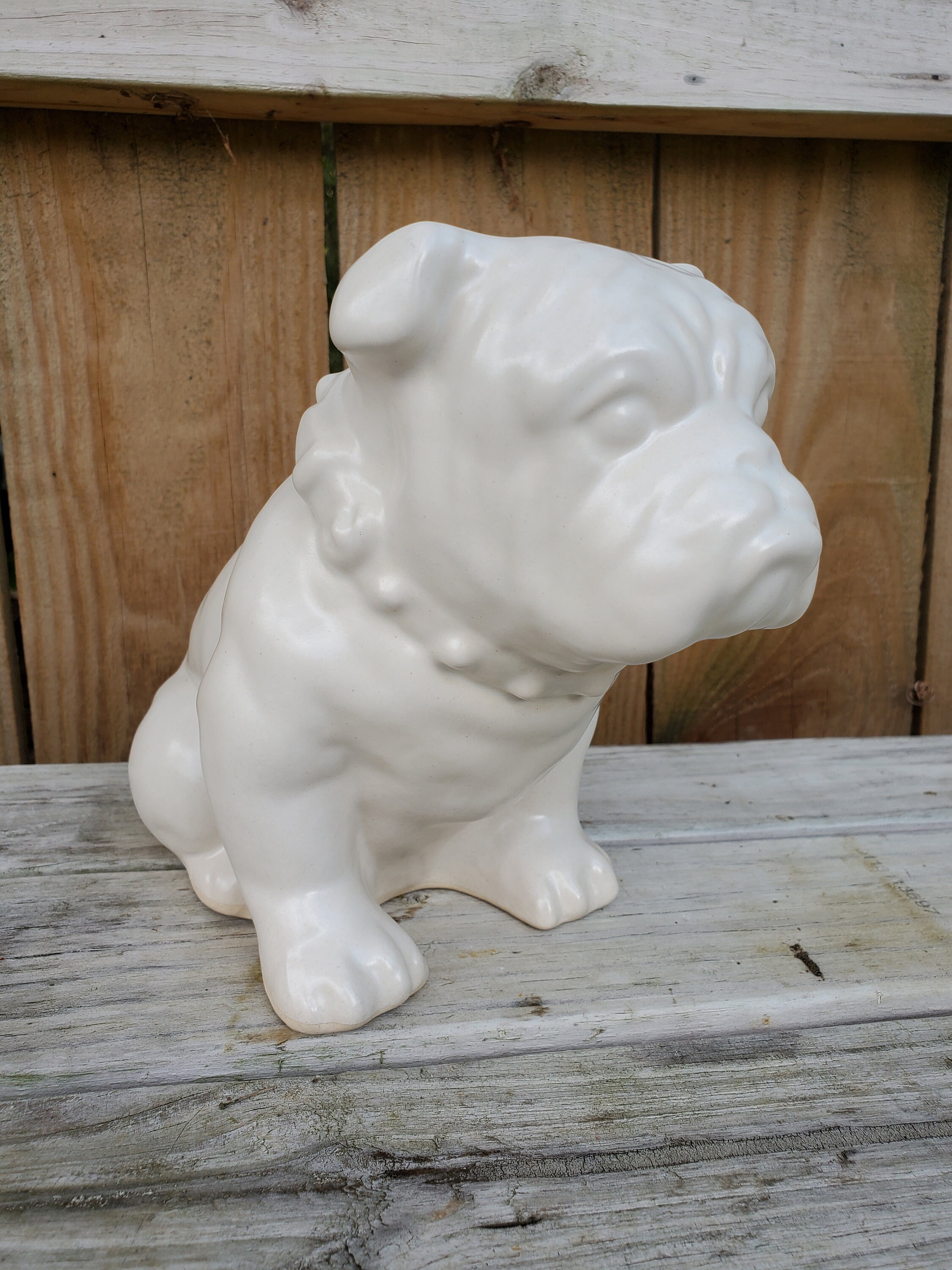 Stoneware Bulldog - Etsy