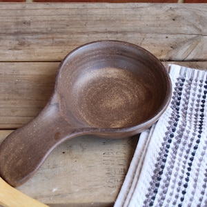 Stoneware Spoon Holder Charred Cocoa