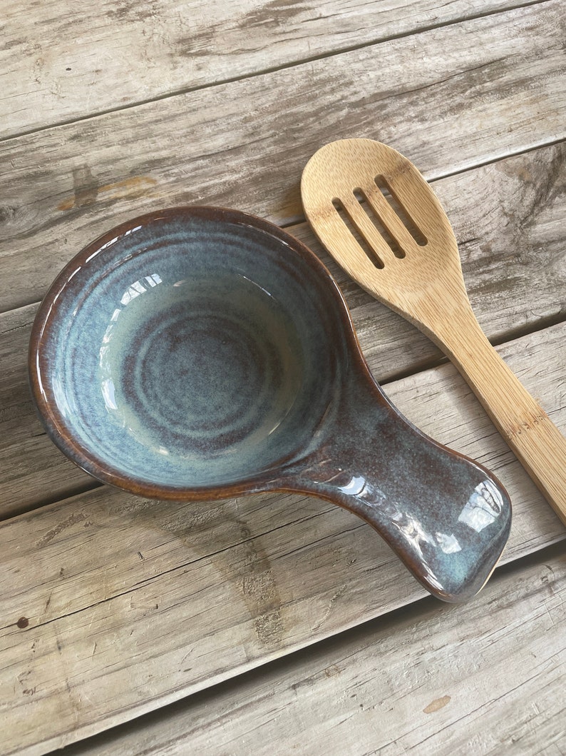 Stoneware Spoon Holder Blueberry