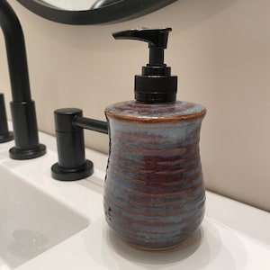 Soap Dispenser Pump Bottle Stoneware Pottery