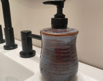 Soap Dispenser Pump Bottle Stoneware Pottery