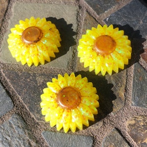 Sunflower Magnets — Set of 3