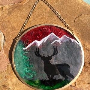 Deer and Mountains Wall Hanging