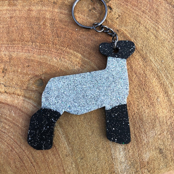 Show Lamb Keychain - FFA Lamb - 4H Lamb - Livestock Keychain