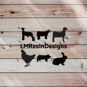 6” Livestock Animal Decal
