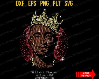 Tupac Crown Rhinestone Bling t-shirt digital instant download file svg eps png, Cut file, Dot Art print