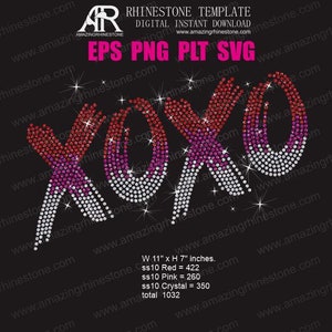 XOXO 11 Zoll breite Strassvorlage, sofortiger Download Schnittdateien. svg