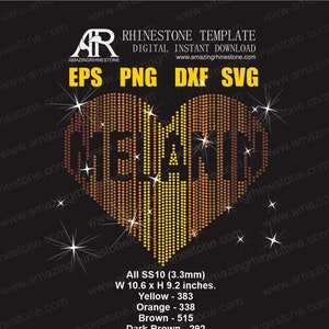 Melanin Heart plantilla de pedrería descarga instantánea digital, archivo cortado svg, eps, png.