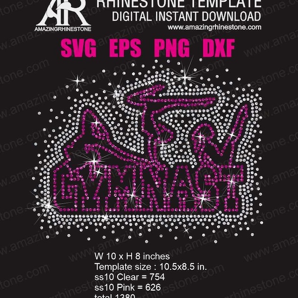 Zumba Rhinestone Template Gymnast Rhinestone - Etsy