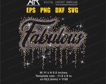 Fabulous  rhinestone template digital instant download, cut file svg, eps, png.