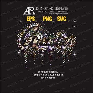 Plantilla de diamantes de imitación Grizzlies, descarga instantánea digital, archivo de corte SVG, EPS, PNG.