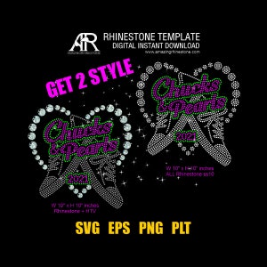 Chunks and Peark Heart 2021 Rhinestone Template svg eps png plt, rhinestone cricut file, Dot Art print, bling t-shirt