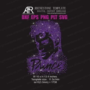 Rhinestone Template, Instant download file, Prince 2