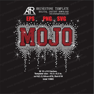 MOJO Strass sjabloon digitale instant download, gesneden bestand svg, eps, png.