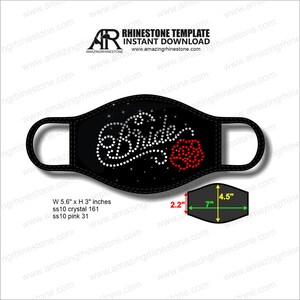 Download Bride Squad Bling Face Mask Rhinestone Svg Rhinstone Etsy