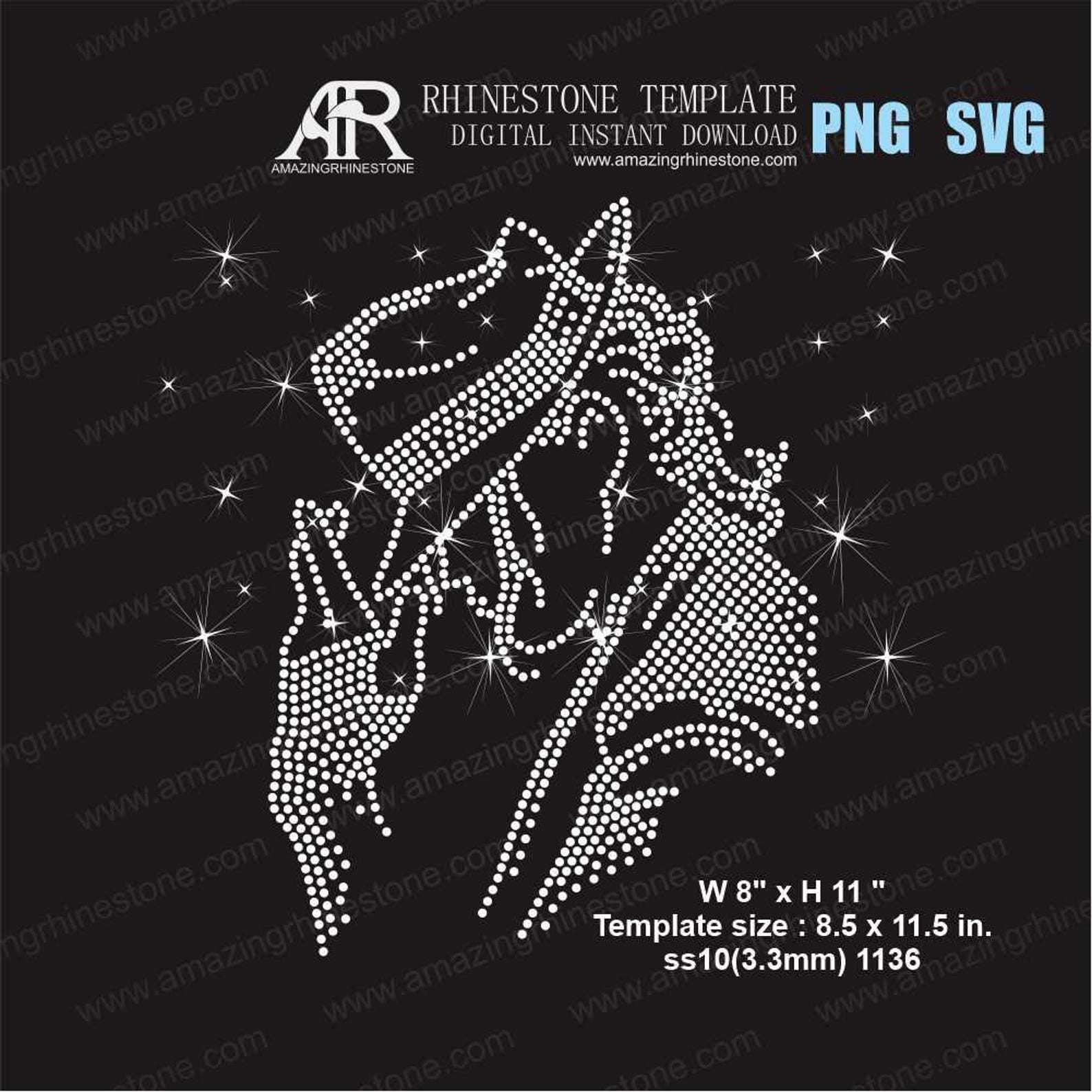 Rhinestone Digital Instant Download File Svg Eps Png, Cut File, Dot Art ...