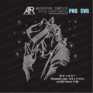 Téléchargement instantané numérique strass fichier svg eps png, fichier coupé, impression Dot Art, roi de la pop