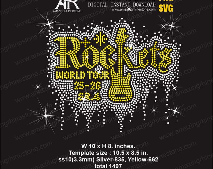 Rockets Logo Rhinestone Template Digital Instant Download, Cut File Svg ...