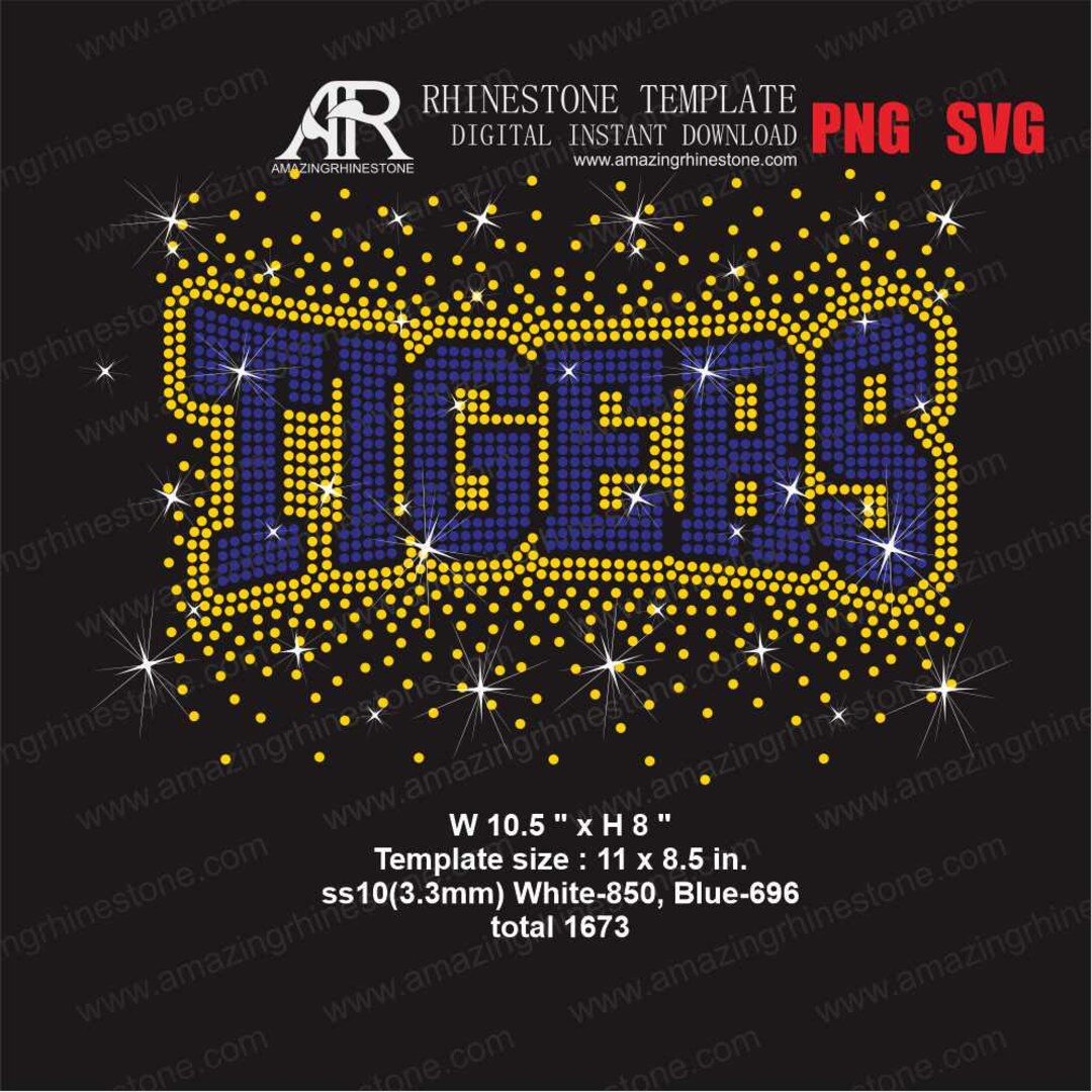 Tigers Rhinestone Design TIGERS Rhinestone Template Digital Instant Download, Cut File Svg. Png ...